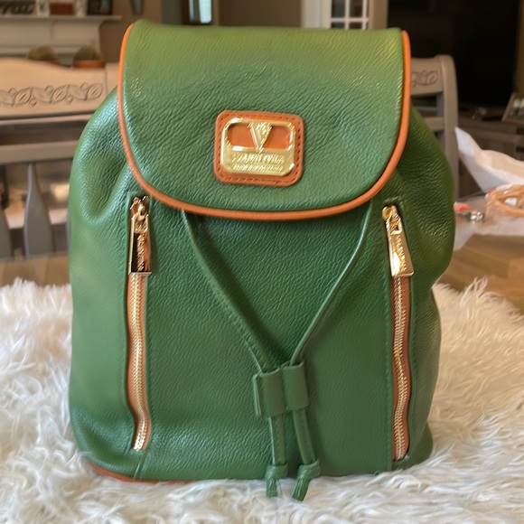 Valentina Bags Valentina Made In Italy Pebbled Leather Double Zip